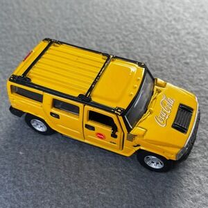 Maisto Hummer H2 SUV Coca-Cola Yellow Diecast 1/46 Scale Collectible Toy Car